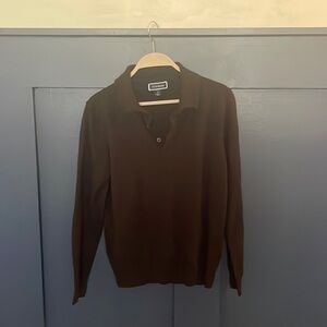 Club Room long sleeve knit polo